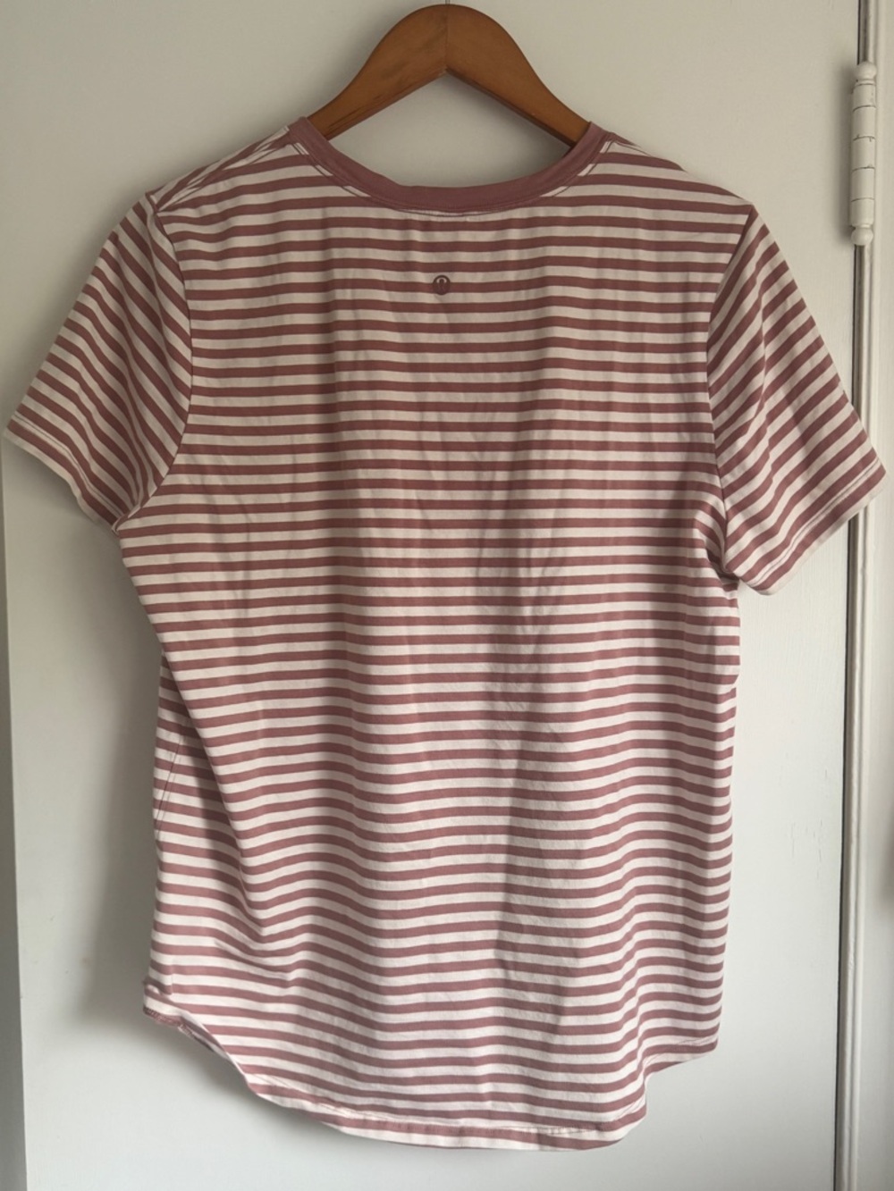 lululemon athletica Pink and White Striped Men's Tee - Picture 2 of 3